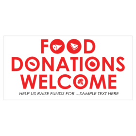 Food Donations Welcome Banner