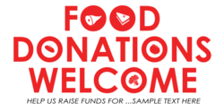 Food Donations Welcome Banner