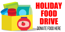 Holiday Food Drive Donation Banner