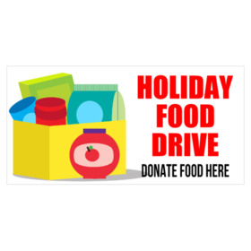 Holiday Food Drive Donation Banner