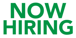 Simple Green and White Now Hiring Banner