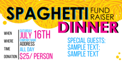 Spaghetti Dinner  Fundraising Banner