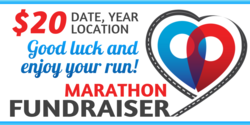Marathon Fundraiser Entry Fee Banner Heart Design