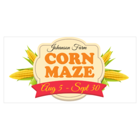 Shucked Corn Designed Corn Maze Banner