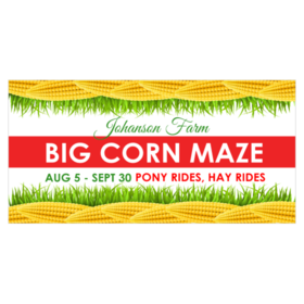 Farm with Pony Rides Corn Maze Banner