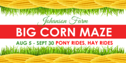 Farm with Pony Rides Corn Maze Banner