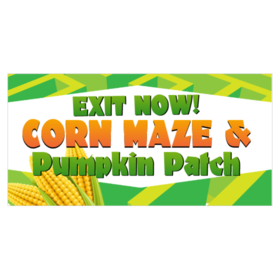 Exit Now Directional Corn Maze Banner
