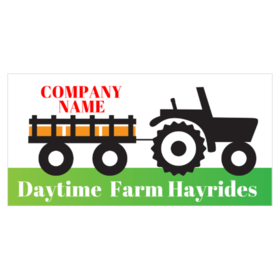 Farm Tractor Hayride Banner