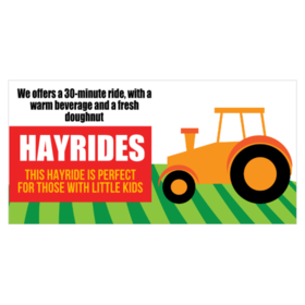 Farm Tractor 30 Minute Hayride Banner