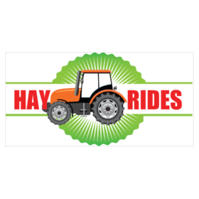  Tractor Between Hay and Rides Banner