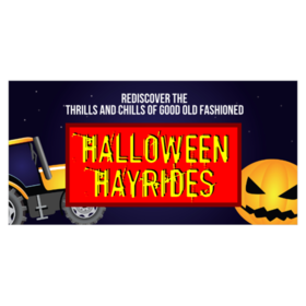 Scary Halloween Hayrides Banner