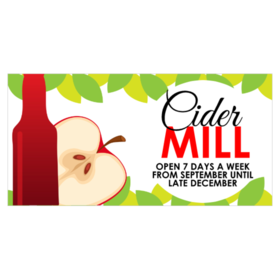 Cider Mill Open Announcement Banner