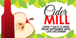 Cider Mill Open Announcement Banner