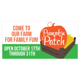 Come To Our Pumpkin Patch Farm Banner