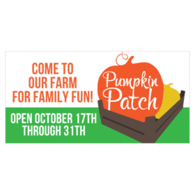 Pumpkin Patch Vinyl Banners | Printastic.com