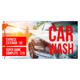 Car Wash Fundraiser Replaceable Photo Banner