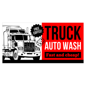 Fast and Cheap Truck Wash Banner