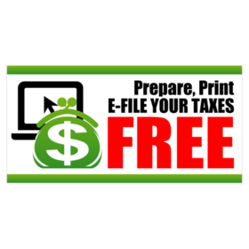 Prepare Print and E-File Taxes Banner