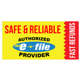 Safe and Reliable e-file Banner