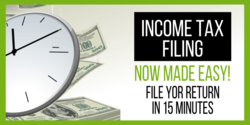 Clock Ticking Design Income Tax Filing Banner