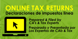 Online Tax Returns Spanish Banner