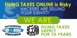 Online Tax Filing Warning Banner
