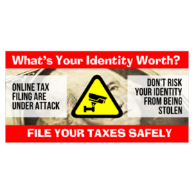 Online Tax Filing Identity Theft Banner