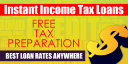 Instant Income Tax 3D Dollar Sign Free Tax Preparation Design