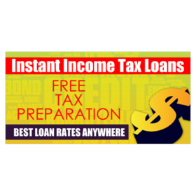 Instant Income Tax 3D Dollar Sign Free Tax Preparation Design