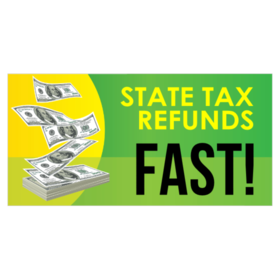 Money Stack State Tax Refunds Fast Design