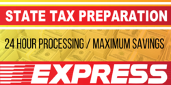 24 Hour Processing State Tax Express Banner