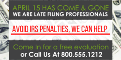 Avoid IRS Penalties We Can Help Late Filing Banner