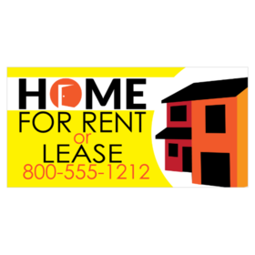 Home For Rent or Lease Banner