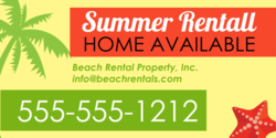 Summer Rental Home Available Banner