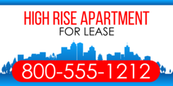 High Rise Apartment For Rent Banner