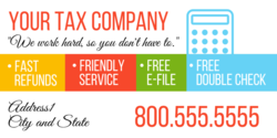 Four Colored Blocks Tax Services Personalized Banner