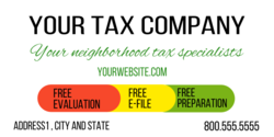 Personalized Tax Company With Website Address Tax Preparation Advertising Banner