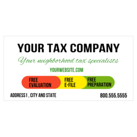 Personalized Tax Company With Website Address Tax Preparation Advertising Banner