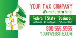 Money Stacks We're here To Help Tax Filing Banner