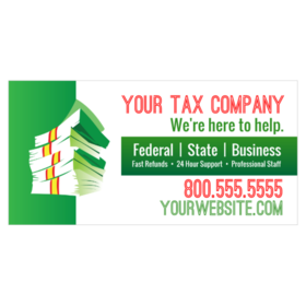 Money Stacks We're here To Help Tax Filing Banner