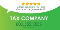 5 Star Rated Personalized Tax Company Design