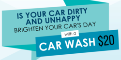 Car Dirty is Unhappy  Car Wash Banner