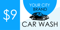 Personalized Your City Brand Car Wash Banner