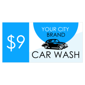 Personalized Your City Brand Car Wash Banner