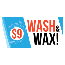 Car Wash and Wax Banner