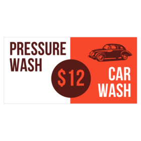 Pressure Wash Car Wash Banner