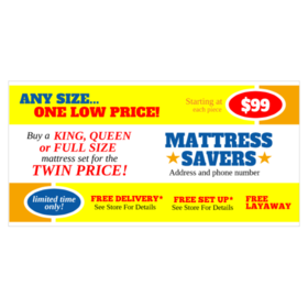 Mattress Savers One Low Price Banner