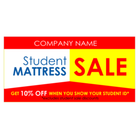 Student Mattress Sale Banner