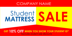 Student Mattress Sale Banner