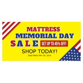 Memorial Day Mattress Sale Banner